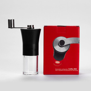 Moulin à café manuel en acier inoxydable, corps en acrylique, compatible lave-vaisselle, pour usage domestique - Product Image 1
