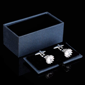 Caja de Lujo Negra para Gemelos de Hombre, Contenedor Acolchado para Joyas, Ideal para Accesorios Formales, Regalos Festivos y Exhibición en Boutiques - Product Image 6