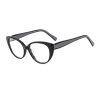 Montures optiques de luxe faites à la main en acétate, style œil de chat, lunettes anti-lumière bleue pour femmes, bloqueurs de rayons bleus, OK