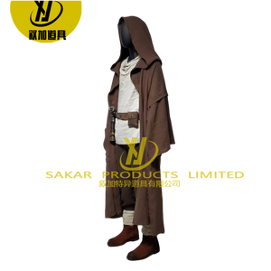 Disfraz de Cosplay de <span class=keywords><strong>Obi</strong></span>-<span class=keywords><strong>Wan</strong></span> Kenobi de <span class=keywords><strong>Star</strong></span> <span class=keywords><strong>Wars</strong></span>, Conjunto Completo Personalizado para Hombre Adulto, Disfraz de Personaje de Película de Cachemira - Product Image 3