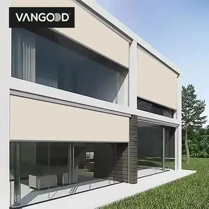 Có thể thu vào mặt trời Patio bóng tự động bên ngoài Con lăn Shades Zip Màn hình rèm cho Windows