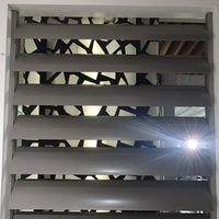 Prix direct usine, conception personnalisée, store vertical motorisé en aluminium à lamelles fixes pour usage intérieur/extérieur, avec entretien facile