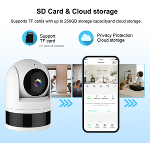 Système de caméra de sécurité à domicile WiFi sans fil IP360 PTZ 3MP Vision nocturne AI Surveillance intelligente avec détection vocale et de mouvement IP66 - Product Image 4