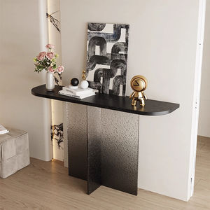 Table d'entrée à suspension en acrylique de luxe moderne, longue et étroite côté salon, armoire porte-à-porte, design d'art contemporain - Product Image 4