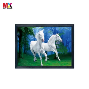 Good Sale In German New Design 5d Picture 3d Picture Three D Lenticular Pictures With Running Horse For Decoration