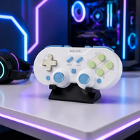 Manette de jeu rétro Aolion AL-Q10 filaire et sans fil BT pour Ninten-do Switch avec bouton Turbo, gyroscope six axes et vibration