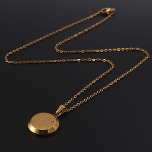Collana di moda femminile in acciaio inossidabile A-Z iniziale <span class=keywords><strong>con</strong></span> zircone <span class=keywords><strong>nome</strong></span> iniziale girocollo per matrimoni e regali - Product Image 6
