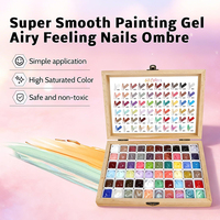 Palette de gel crème solide en résine naturelle, 60 couleurs, texture lisse, effet dégradé, durcissement UV/LED, pour salon et usage domestique