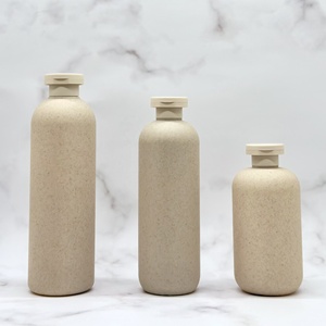 Emballage cosmétique Soins de la peau <span class=keywords><strong>Paille</strong></span> de blé biodégradable 100-500ml Bouteilles en plastique Flip Cap 100% Bouteille de lotion de shampooing en plastique - Product Image 4