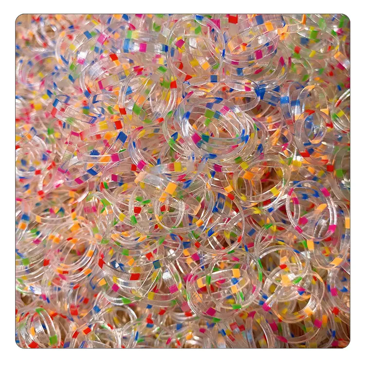 1000Pcs Kleurrijke Rubber Haarband Kinderen Kleine Rubberen Band Elastische 1Kg Wegwerp Elastiekjes