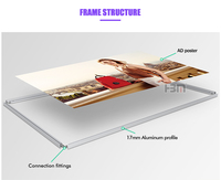 Kotak Lampu Poster Ultra Tipis Ukuran Kustom, Dinding, untuk Foto/Gambar, Kain, Ukuran Besar untuk Fotografi