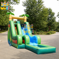 Parc aquatique gonflable avec filet de protection, PVC 0,55 mm, matériau sûr certifié EN14960, garantie 3 ans, pour des moments de plaisir actifs en famille