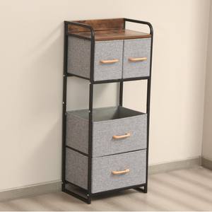 Armoire de rangement sur pied pour chambre <span class=keywords><strong>à</strong></span> coucher, armoire <span class=keywords><strong>à</strong></span> <span class=keywords><strong>tiroirs</strong></span> en tissu, armoire <span class=keywords><strong>à</strong></span> <span class=keywords><strong>tiroirs</strong></span> verticale multifonctionnelle pour petits espaces de vie - Product Image 2