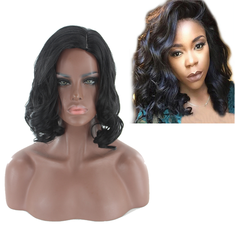 100% парики из синтетических волос красивого цвета Кудрявые Волнистые красивые синтетические бразильские волосы парик без шнуровки