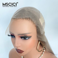 Perruque en dentelle 13x4 en cheveux humains vierges indiens, lisse, blond cendré, avec ligne de cheveux naturelle, qualité salon, 100% cheveux humains, 14-26 pouces
