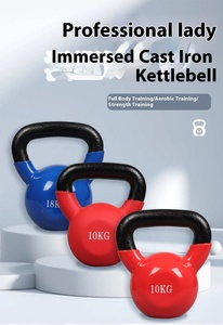 <span class=keywords><strong>Kettlebell</strong></span> en fonte noire avec revêtement poudré, 4 à <span class=keywords><strong>32</strong></span> <span class=keywords><strong>kg</strong></span>, personnalisable avec logo, coque moulée, creuse, avec ou sans anneaux colorés - Product Image 4