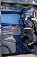 Console centrale de luxe pour Vito V250 V260 W447 avec réfrigérateur intégré, accoudoir, chargeur sans fil, éclairage d'ambiance et équipement de chauffeur