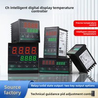 Pengontrol Suhu Digital Cerdas XRKC CH402 MV*AN 100-240V Relay Solid State Dual Output ABS OEM/ODM PID Thermostat