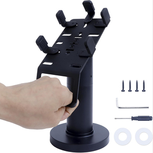 New tiêm phổ thiết bị đầu cuối POS đứng thẻ tín dụng hiển thị đứng có thể điều chỉnh xoay chủ kim loại + abs nhựa đen/trắng - Product Image 1
