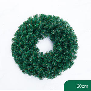 Couronnes vertes 24 pouces 60cm pour décorations <span class=keywords><strong>de</strong></span> porte d'entrée pour couronnes <span class=keywords><strong>de</strong></span> Noël - Product Image 6