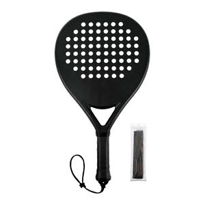 Raqueta de pádel de fibra de carbono 12k con logo personalizado, overgrips visibles, marco de carbono, raqueta deportiva de pádel. - Product Image 6