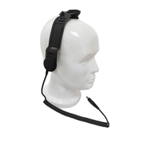 Mikrofon Tulang Konduksi Tulang dengan Kabel untuk Helm Anti Ledakan Tanpa Getaran PTT Headset Walkie Talkie untuk Pemadam Kebakaran