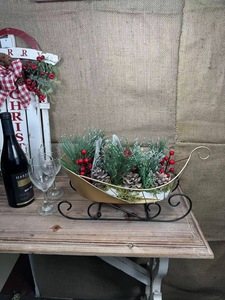 Décorations de Noël de luxe en métal pour jardin : Bonhomme de neige, renne et traîneau – Arrangements saisonniers extérieurs - Product Image 5