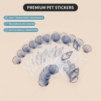 Kit d'autocollants 3D personnalisés en PET haute transparence pour paysages de plage et de surf, anti-stress, DIY