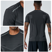 T-shirt de sport compressif pour homme, imprimé numériquement, logo personnalisé sur le devant, anti-plis, séchage rapide, respirant, polyester et élasthanne, OEM ODM
