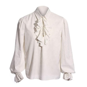 <span class=keywords><strong>Chemise</strong></span> à volants pour homme, costumes de cosplay médiévaux pour Halloween, hauts victoriens steampunk, chemisier de pirate Renaissance, <span class=keywords><strong>chemise</strong></span> à volants - Product Image 3