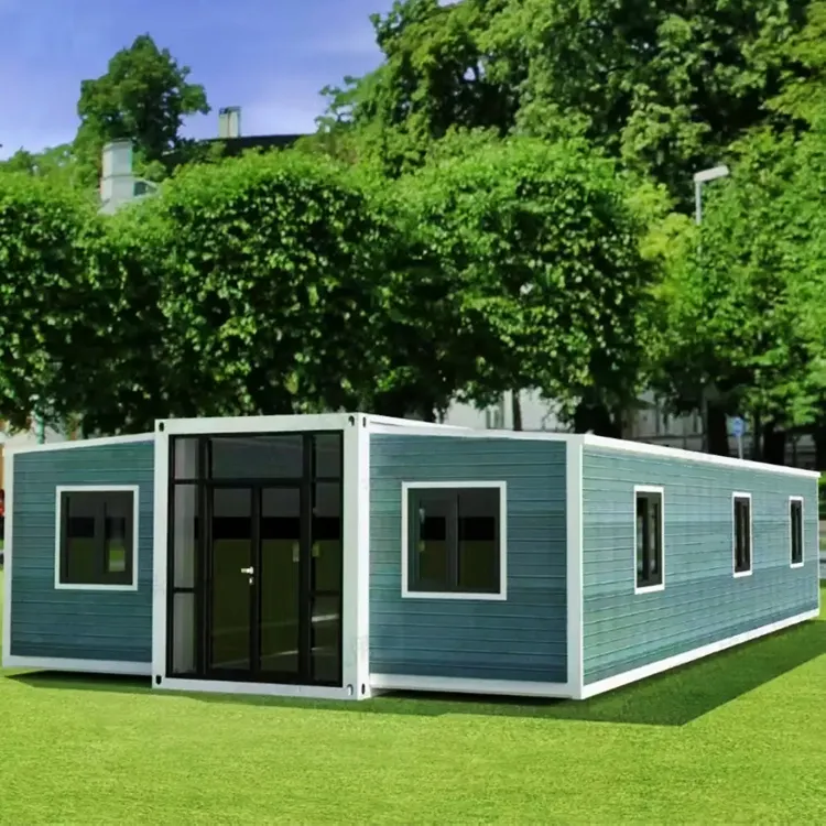 Dapat diperpanjang 20ft rumah prefab wadah rumah di pakistan prefab kamar mandi unit wadah modular rumah 3 kamar tidur villa