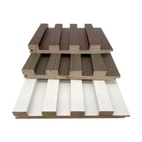 Panel de listón de madera maciza, materiales de construcción, Panel de pared estriado, precio de fábrica, venta al por mayor