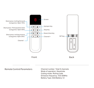 Télé<span class=keywords><strong>commande</strong></span> 9 canaux Lifelibero pour moteur de stores enrouleurs intelligents Tuya, pilotes de rideaux électriques automatiques - Product Image 5