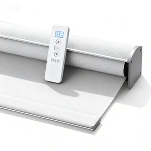 Persianas enrollables opacas motorizadas con integración de aplicaciones y soporte de <span class=keywords><strong>interruptor</strong></span> de pared para vestíbulos y oficinas de techo alto - Product Image 3