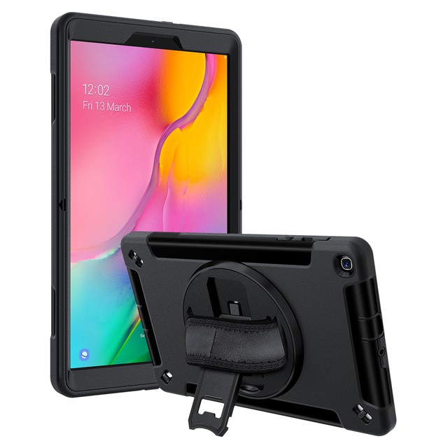 360 Rotation Adjustable Strap Tightness Pen Slot Portable Tab Case for Samsung Tab a 10.1 Inch 2019 Tablet Case SM-T510 SM-T515