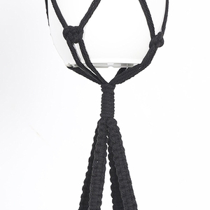 Colgador de plantas DP Boho para decoración del hogar, interior y exterior, con cuentas de madera negras, soporte para macetas, borlas, colgante para jardín. - Product Image 2