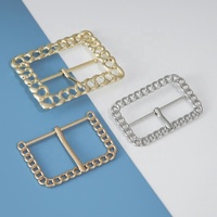 Boucle de ceinture en métal en alliage de zinc à broche unique avec logo personnalisé gravé de haute qualité pour vêtements