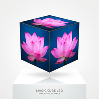 Display LED per Esterni a 4 o 5 Lati, Controllo Smart WiFi 4G, P2.5-P4, Insegna Digitale Cubica Magica, Pubblicità, Cabina DJ, 2 Anni di Garanzia, IP65 Completo