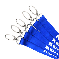 Lanière personnalisable en polyester avec logo imprimé en soie, sécurisée pour boucle, sangle de cou, accessoires de fixation, la plus populaire, personnalisable en nylon
