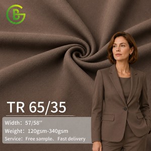 Tela <span class=keywords><strong>de</strong></span> Traje Transpirable y Sin Arrugas <span class=keywords><strong>de</strong></span> Rayón y Poliéster, Mezcla <span class=keywords><strong>de</strong></span> 65% Poliéster y 35% Viscosa para Trajes <span class=keywords><strong>de</strong></span> Negocios y Uniformes Femeninos - Product Image 1