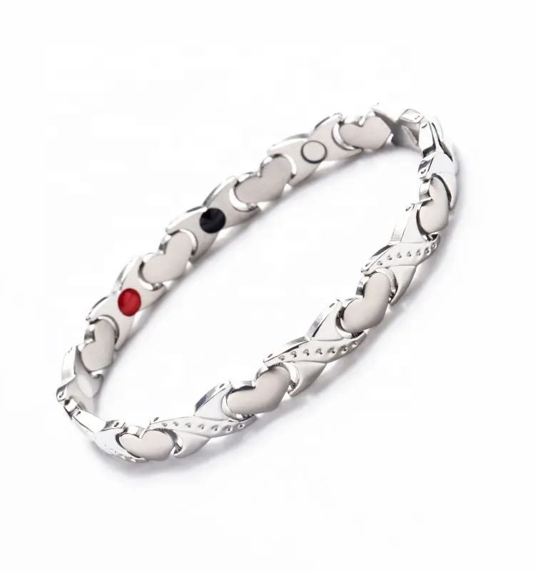 Gold Silver Bio Magnetic 5G Emf Protection 4 In 1 Energy Bracelet Quantum Scalar energy anti Radiation charm bracelets