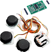 Wishiot 4 unidades Célula de carga de 50 kg, Sensor de pesaje, Medidor de deformación de puente medio micro delgado y plano, Precisión de 0.06g, 5V, Módulo AD con amplificador HX711