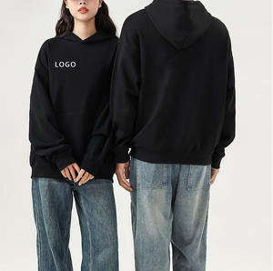 Haute qualité 500gsm poids lourd pull à capuche français Terry sweats à capuche goutte épaule sans cordes lourd surdimensionné hommes sweats à capuche - Product Image 4