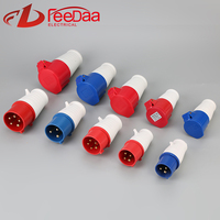Prise électrique industrielle mâle/femelle étanche IP44 380V 32A 2 3 4 5 broches pour connexion électrique en nylon PA/PP