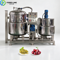 Tank voor het impregneren van geconserveerd fruit met suiker, onderdrukweekmachine voor fruit, industriële suikerketel voor het koken van fruit