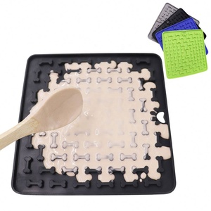 Venta caliente al por mayor de la fábrica de hueso diseño de succión de silicona fuertes lento, <span class=keywords><strong>perro</strong></span>, alimentador del lamer Pad - Product Image 1