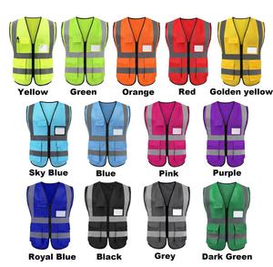 Hi VIS phản quang an toàn Áo ghi lê cho nam giới phụ nữ khả năng hiển thị cao với túi Tricot vải an toàn xây dựng trang phục Neon vest - Product Image 4