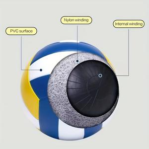 ไม่ใช่. ลูกวอลเลย์บอลเป่าลม 5 ลูก ทนทาน สำหรับฝึกซ้อมและแข่งขันในร่ม ขนาด 5 สำหรับวัยรุ่น ไส้ในบิวทิล - Product Image 3
