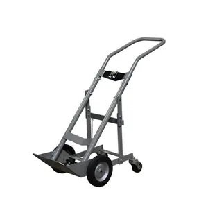 JH-Mech Cilindro Trolley com duas rodas Heavy Duty Hand Truck Trolley com dupla camada Correias 50LB Cilindros de Gás Cart