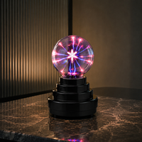 Boule de plasma attrayante avec affichage lumineux électrique, sculpture interne en forme de flocon de neige, jouet éducatif scientifique pour enfants